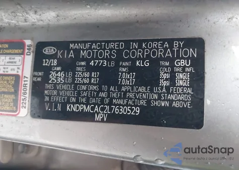 2020 Kia Sportage Lx from USA, damaged, VIN KNDPMCAC2L7630529